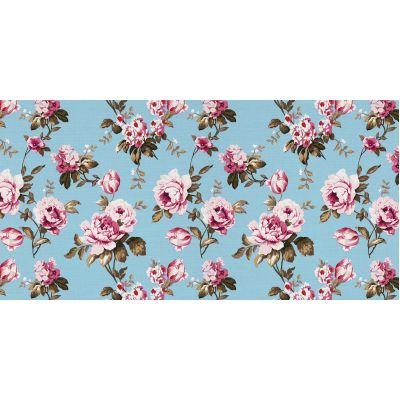 Tapis intérieur extérieur en vinyle fleuri (140 x 70 cm)