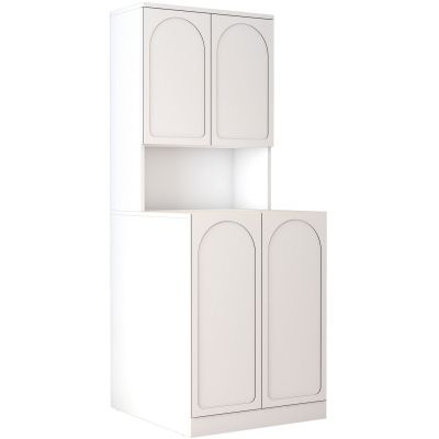 Meuble pour machine à laver 4 portes Lyon (Blanc)