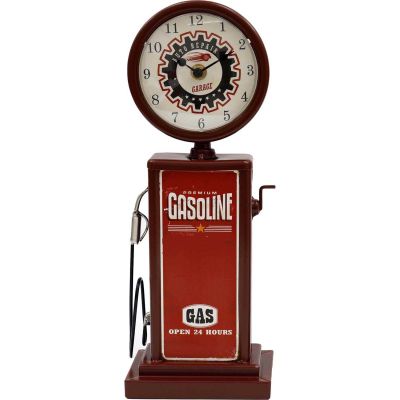 Horloge pompe à essence retro (Rouge)