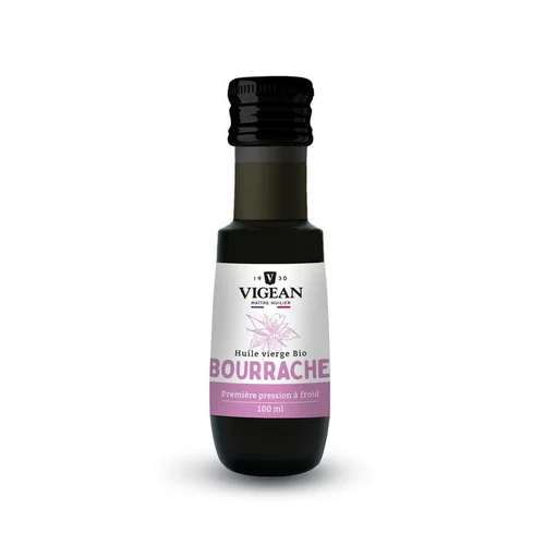 Déco extérieur：Huile de bourrache bio en bouteille de 100 ml