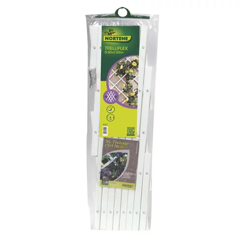 Facile à intégrer à l’extérieur：Treillis extérieur Treilliflex en PVC, coloris blanc, 50 x 150 cm