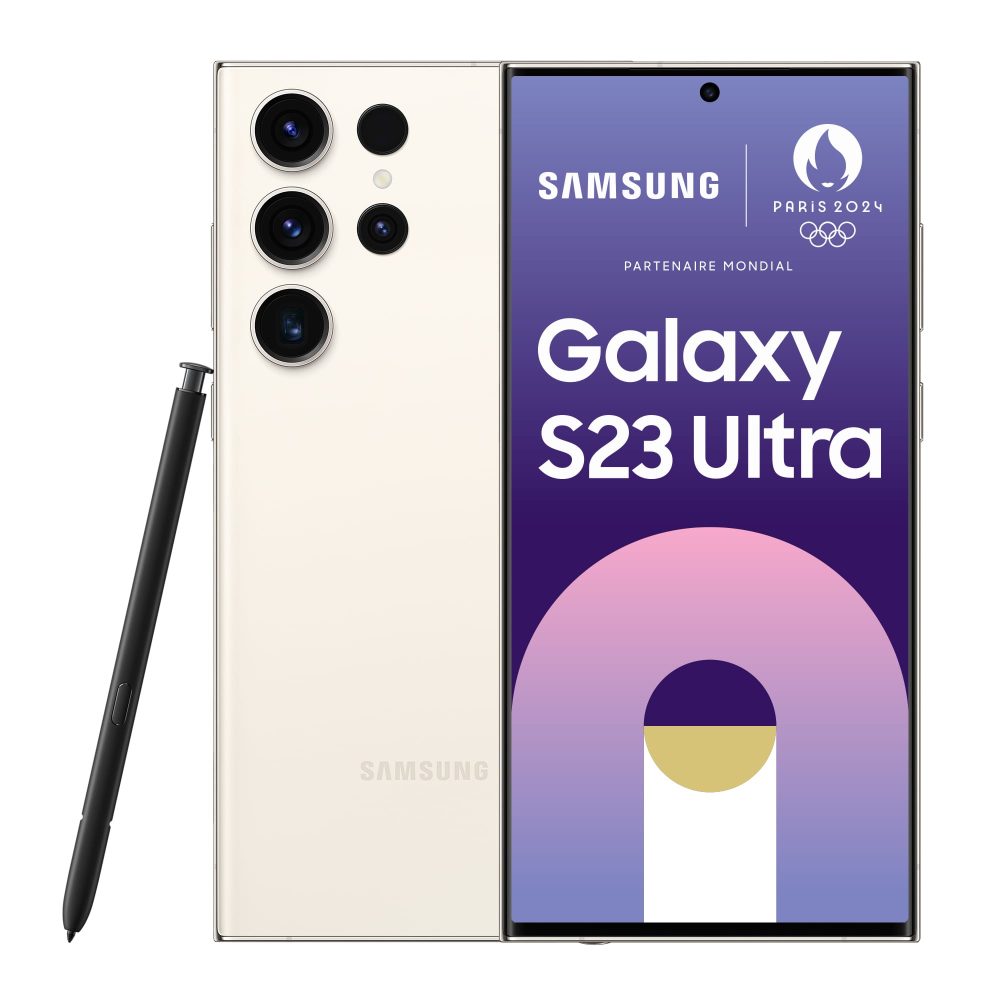 Samsung Galaxy S23 Ultra Smartphone avec Galaxy AI 256GB Crème