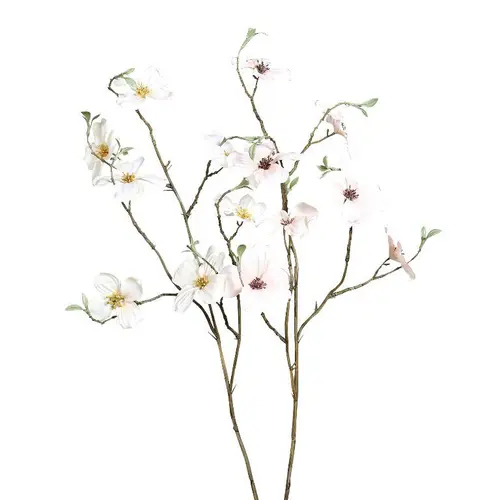 Bien au jardin：Branche artificielle de cornouiller coloris rose - 75 cm