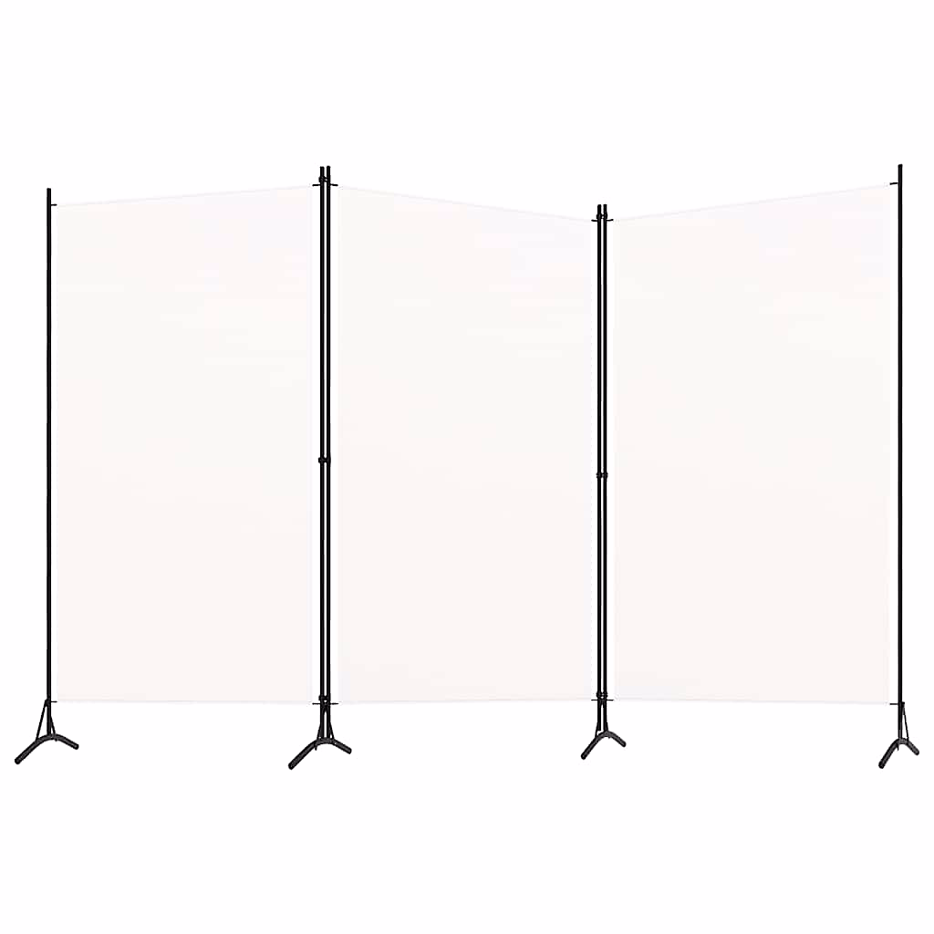 Cloison de séparation 3 panneaux Blanc 260 × 180 cm Tissu vidaXL