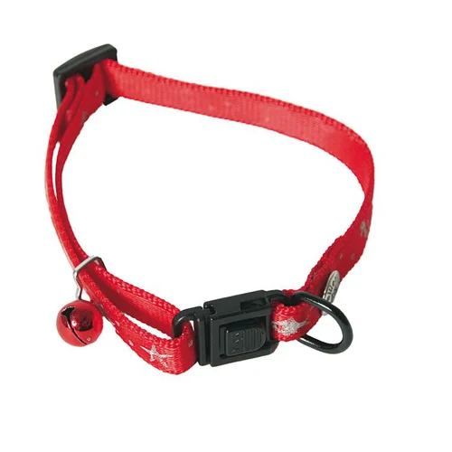 Un atout pour vos extérieurs:Collier réglable pour chat rouge à grelot Martin Sellier Ocean - 10/20-30 cm