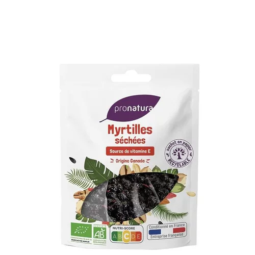 Extérieur fonctionnel:Myrtilles séchées Pronatura - 125 g