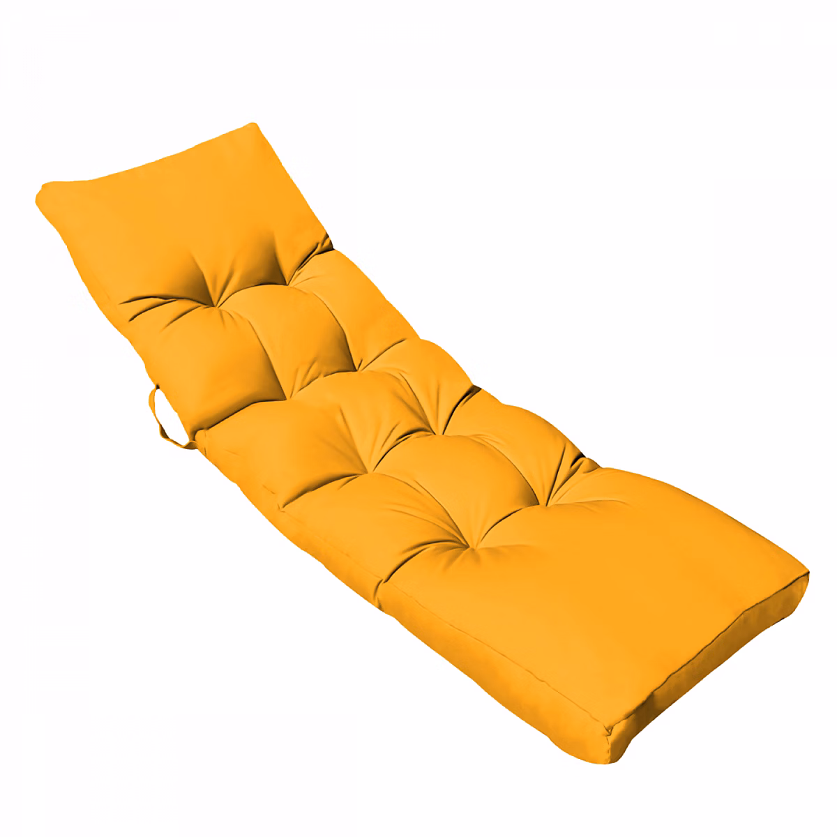 Coussin matelassé pour bain de soleil – transat | 185 × 60 cm | Jaune | Linxor