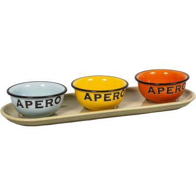 Plateau avec 3 ramequins apéros