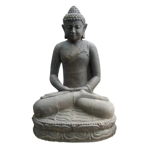 Ambiance jardin：Statue de jardin Bouddha assis H 60 cm