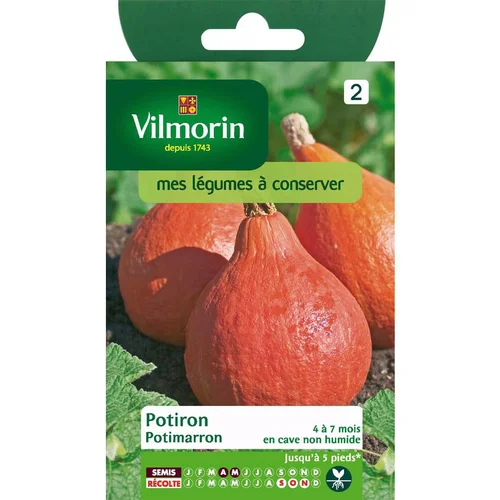 Extérieur plaisir：Potiron potimarron Vilmorin - graines à semer