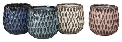 Tout pour le jardin：Cache-pot Fizzy coloris multicolore en céramique - Ø 7,5 cm