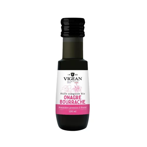 Extérieur durable：Huile onagre bourrache bio en bouteille Vigean - 100 ml