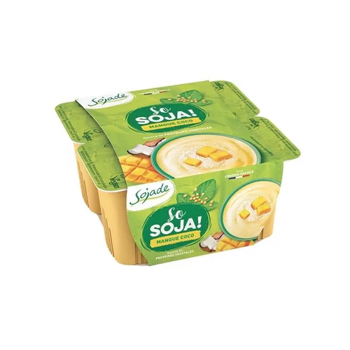 Pour votre espace vert：Dessert So Soja dessert mangue coco bio Sojade - 400 g