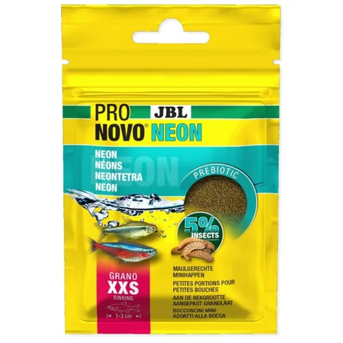Bien pour le jardin：Aliment pour poissons de petite taille ProNovo Neon Grano XXS, JBL - 16g 20ml