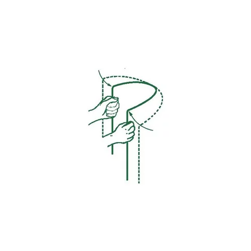 Pour votre espace vert：Tuteur croissant en acier, coloris vert 90cm