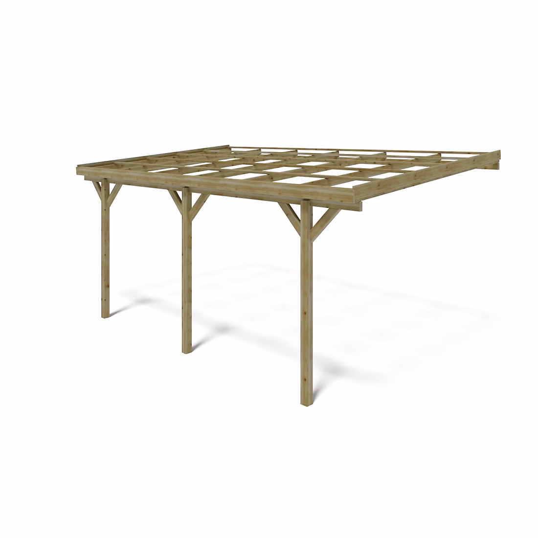 Carport – abri de voiture 3x5.24 m, 15 m2, adossé, CAR7, 2