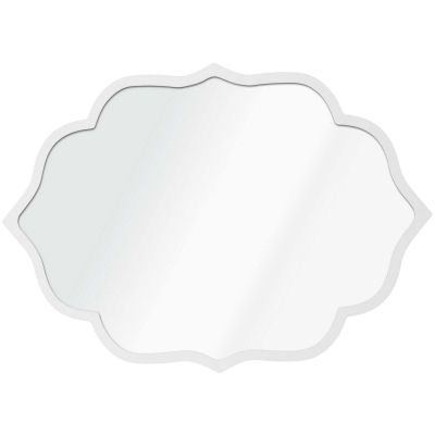 Miroir en verre et MDF 30 x 42 cm Velvet (Blanc)