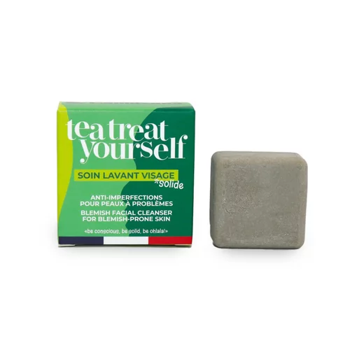 Pour tous jardins:Tea Treat Yourself soin lavant visage solide Bio Lamazuna - 28 ml