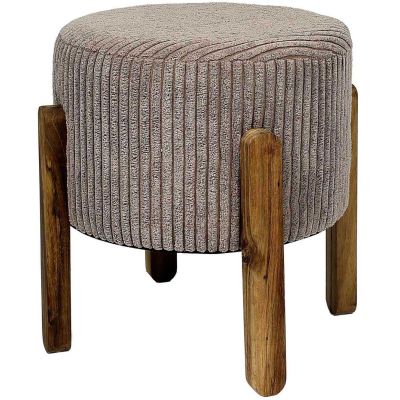 Tabouret en velours côtelé Scott (Taupe)