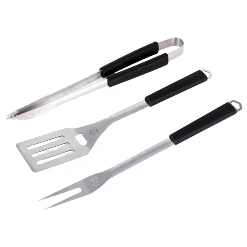 Parfait pour le jardin：Lot de 3 accessoires pour barbecue en acier inoxydable à manche soft touch