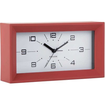 Réveil matin rectangulaire Lujo (Rouge)