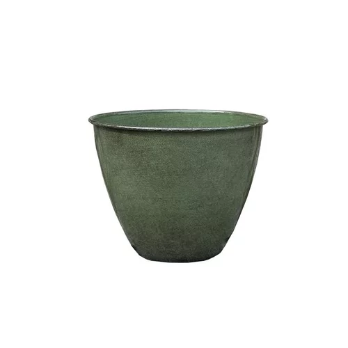 Bien au jardin:Pot coloris vert en métal recyclé Carama - 37 x 37 x 3 cm