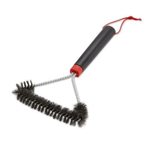 Vie au jardin：Brosse triangulaire en inox pour barbecue Weber petit format - 30,5 x 18 cm
