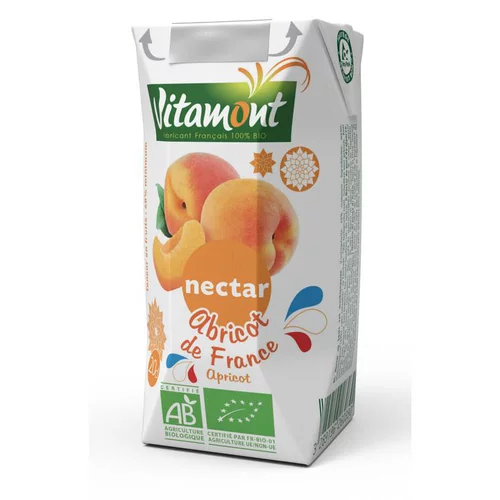 Adapté à votre jardin：Nectar d’abricot de France bio - brique de 20 cl