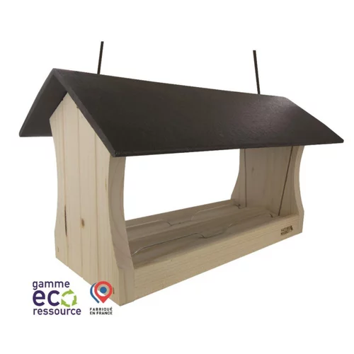 Pour votre confort en extérieur:Mangeoire la graineterie en bois 34 x 19 x 20 cm