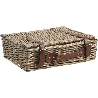 Valise de rangement en osier vieilli (1)