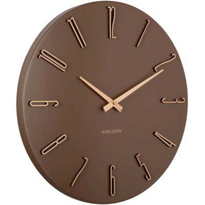 Horloge murale en métal Esmerado 40 cm (Marron)