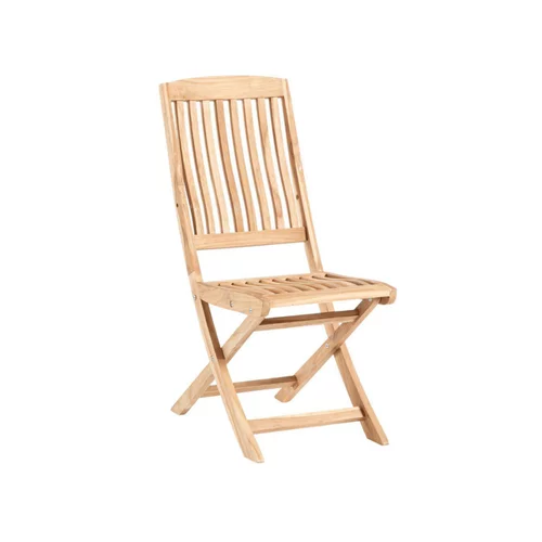 Pratique dehors：Chaise coloris bois en teck - 40 x 94 x 59 cm
