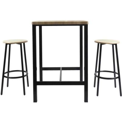 Ensemble table mange debout avec 2 tabourets Loka