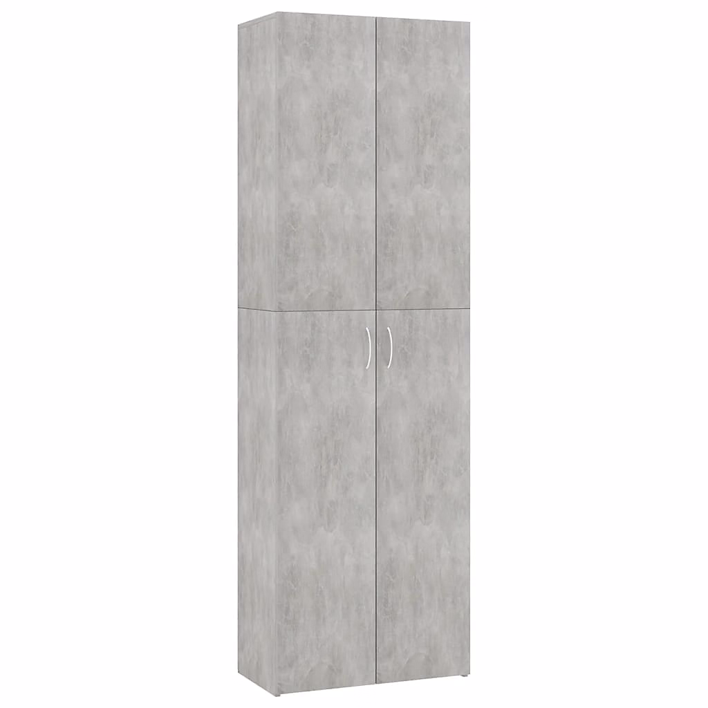 Armoire de bureau Gris béton 60 × 32 × 190 cm Bois d'ingénierie vidaXL