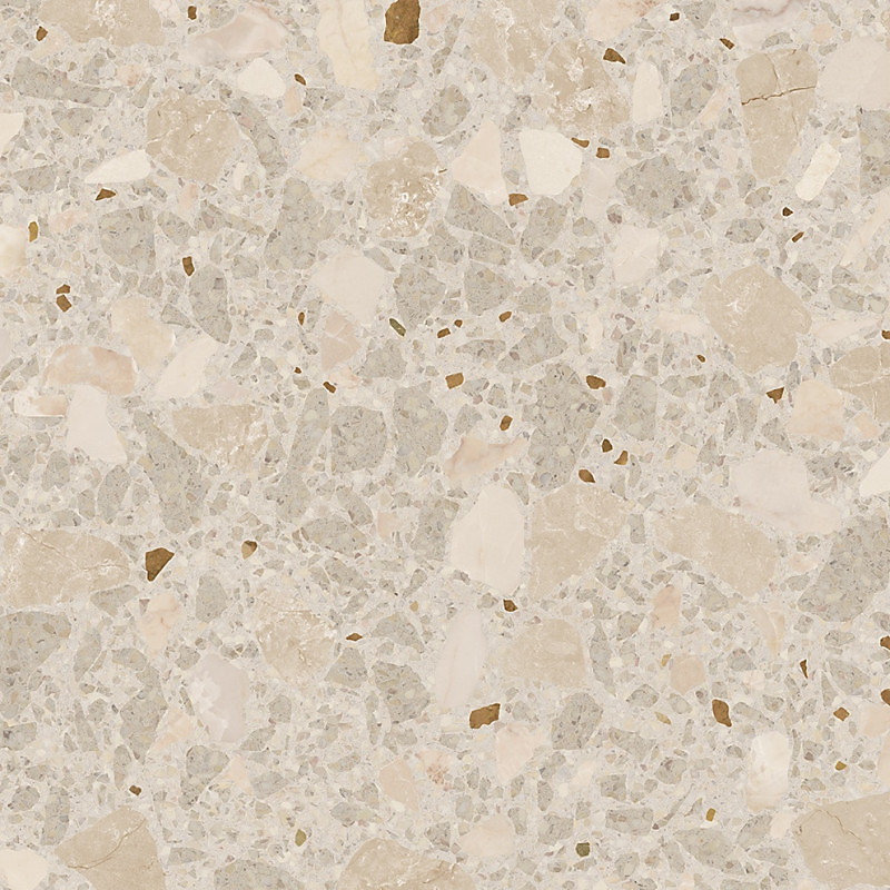 Carrelage sol extérieur antidérapant effet terrazzo 80 × 80 cm MONACO R BEIGE ANTIDESLIZANTE