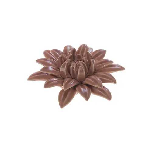 Extérieur utile:Fleur émaillée en céramique rose - Ø 10 x H 26 cm