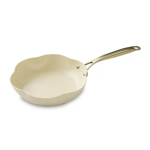 Confort pour le jardin：Poêle Menastyl Dahlia beige en aluminium recyclé - Ø 28 cm