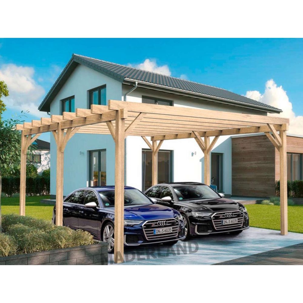JARDIDECO Carport en bois lamellé – 400 cm 268 cm