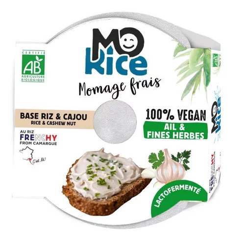 Pour un extérieur accueillant：Momage frais ail et fines herbes vegan bio Morice – 125 g
