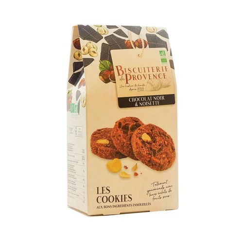 Pour un jardin accueillant：Cookies bio chocolat noir et noisette Biscuiterie de Provence - 120 g