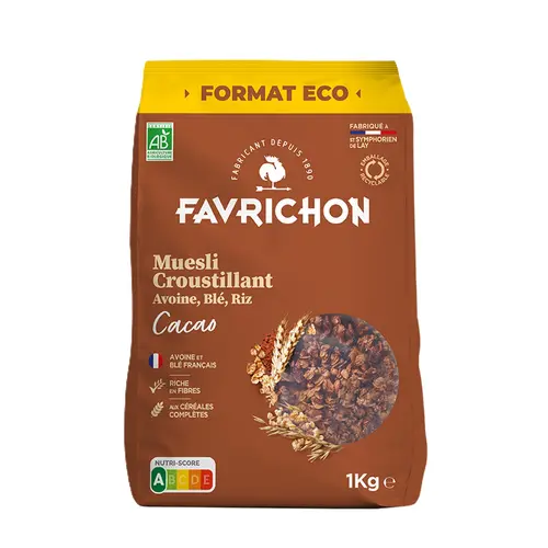 Essentiel nature：Muesli croustillant cacao bio Favrichon - 1 kg