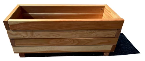 À découvrir au jardin：Bac en bois de Mélèze huilé Robin Hood Edelweiss - 70 x 30 x 27,5 cm