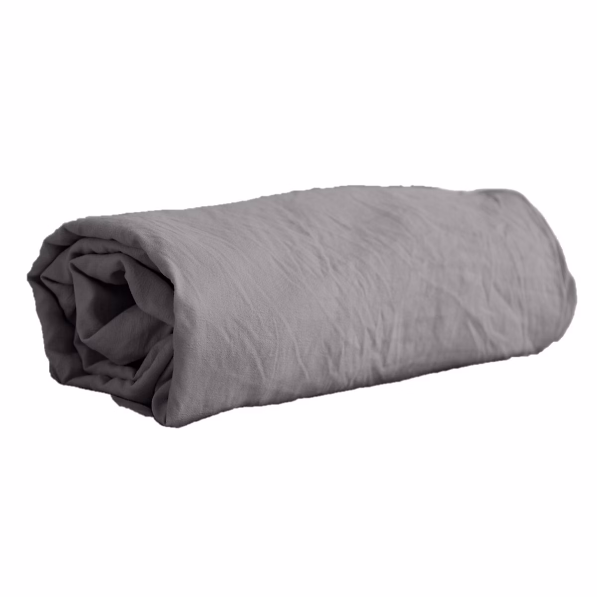 Drap housse 2 places 100% microfibre lavée bonnet 28 cm grande taille Gris foncé – L. 200 x l. 160