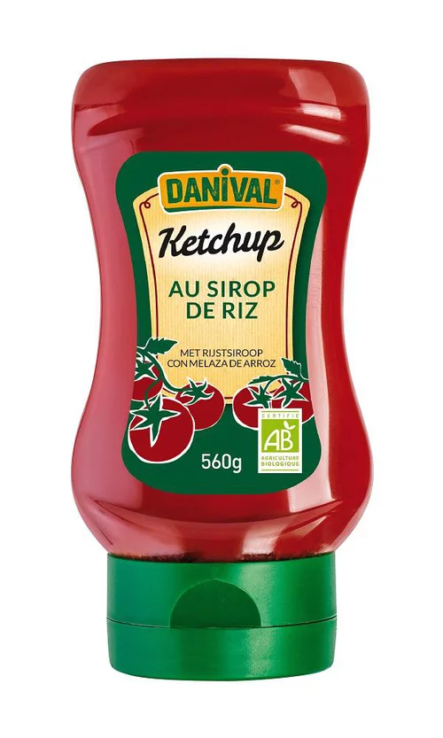 Un choix pratique pour le jardin：Ketchup bio souple sans saccharose DANIVAL 560 g