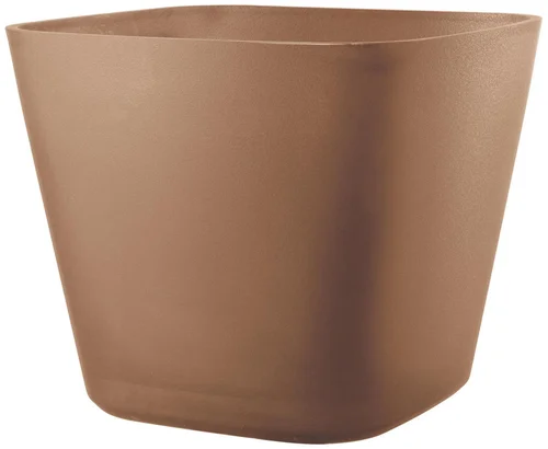 Extérieur qualité：Pot en plastique injecté coloris marron Deroma Origin Quadro cotto - 38 x 38 x 32 cm