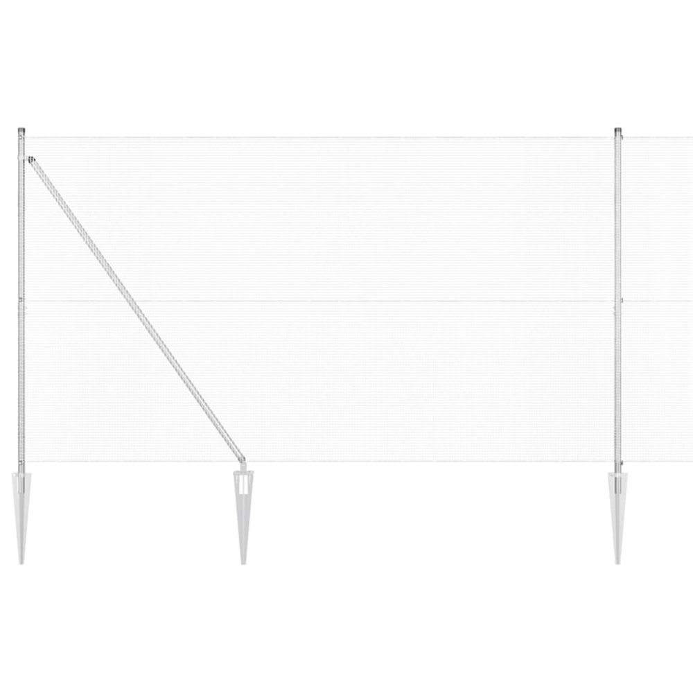 vidaXL Clôture en fil soudé avec pointes 10 x 1,5 m Acier galvanisé