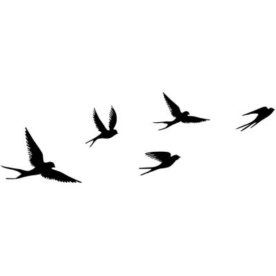 Décoration murale en métal Oiseaux en vol (Modèle 4)