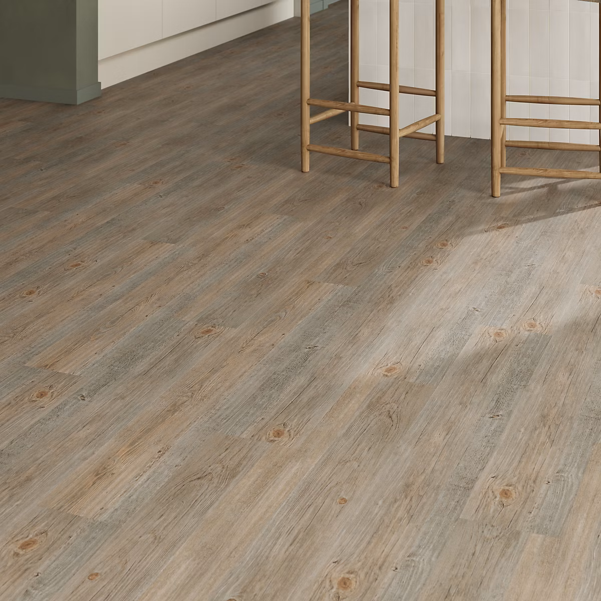 Lame PVC clipsable Mambo 124 × 19 cm décor bois brun rustique GoodHome (vendue au carton)