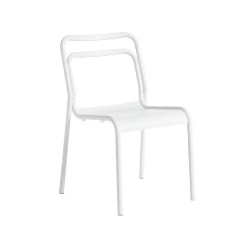 Jardin solution：Chaise Oro blanche en aluminium 54,5 x 59,9 x 104 cm