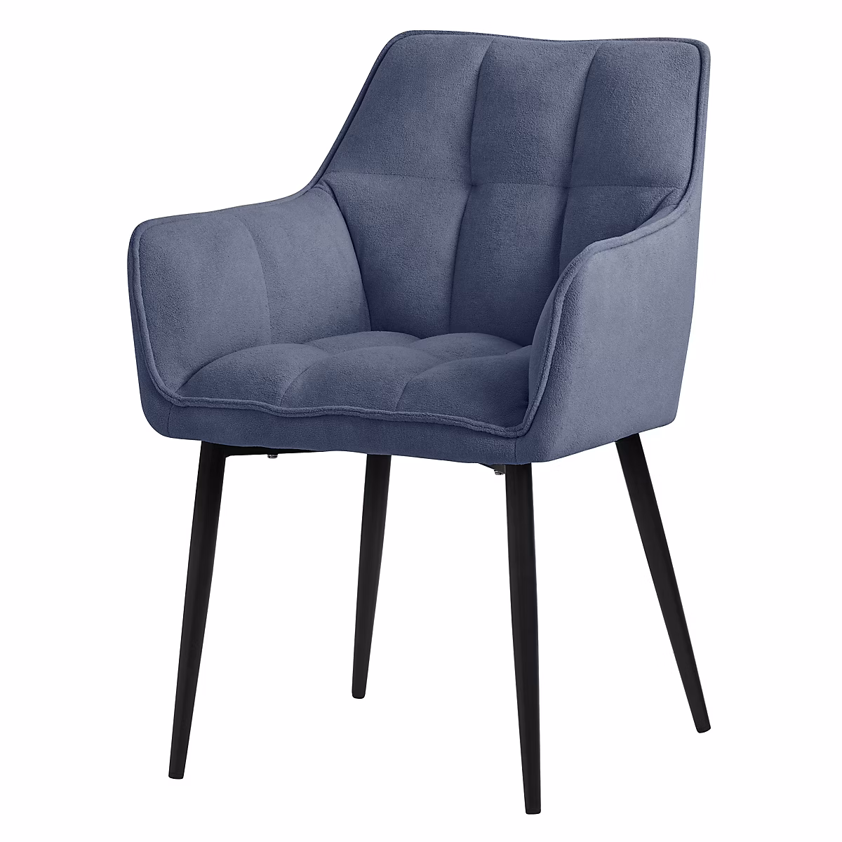 1x Chaise de salle à manger ML-Design bleu avec accoudoirs rembourrée assise en tissu éponge – Réf. ZHEYXUGCZ6021509709